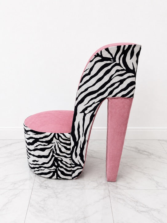 Custom Zebra Heel Chair