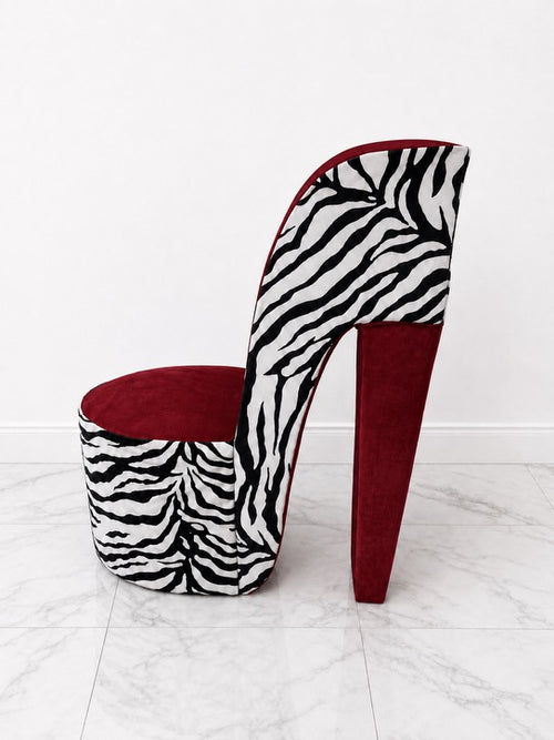 Custom Zebra Heel Chair