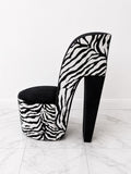 Black and Zebra Heel Chair